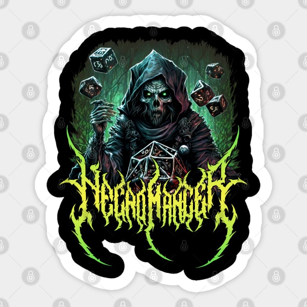 Necromancer Death Metal design Sticker by Tmontijo